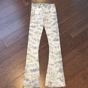 Zara Gray and Blue Tie-Dye Leggings